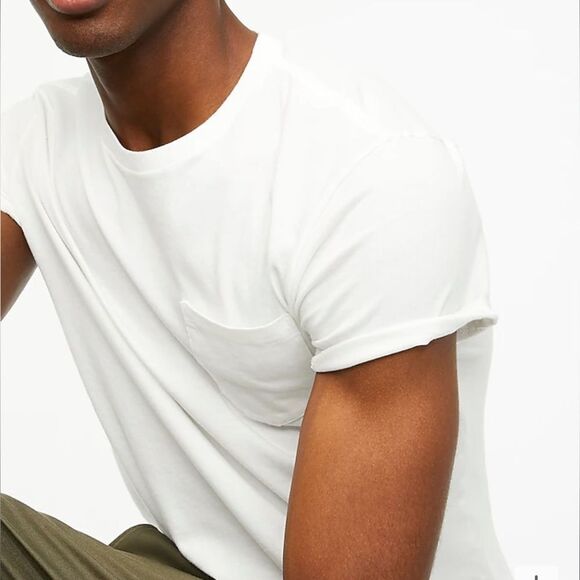 J. Crew Cotton Washed Jersey Pocket Tee White XL NWT IN PACKAGE - Picture 3 of 7